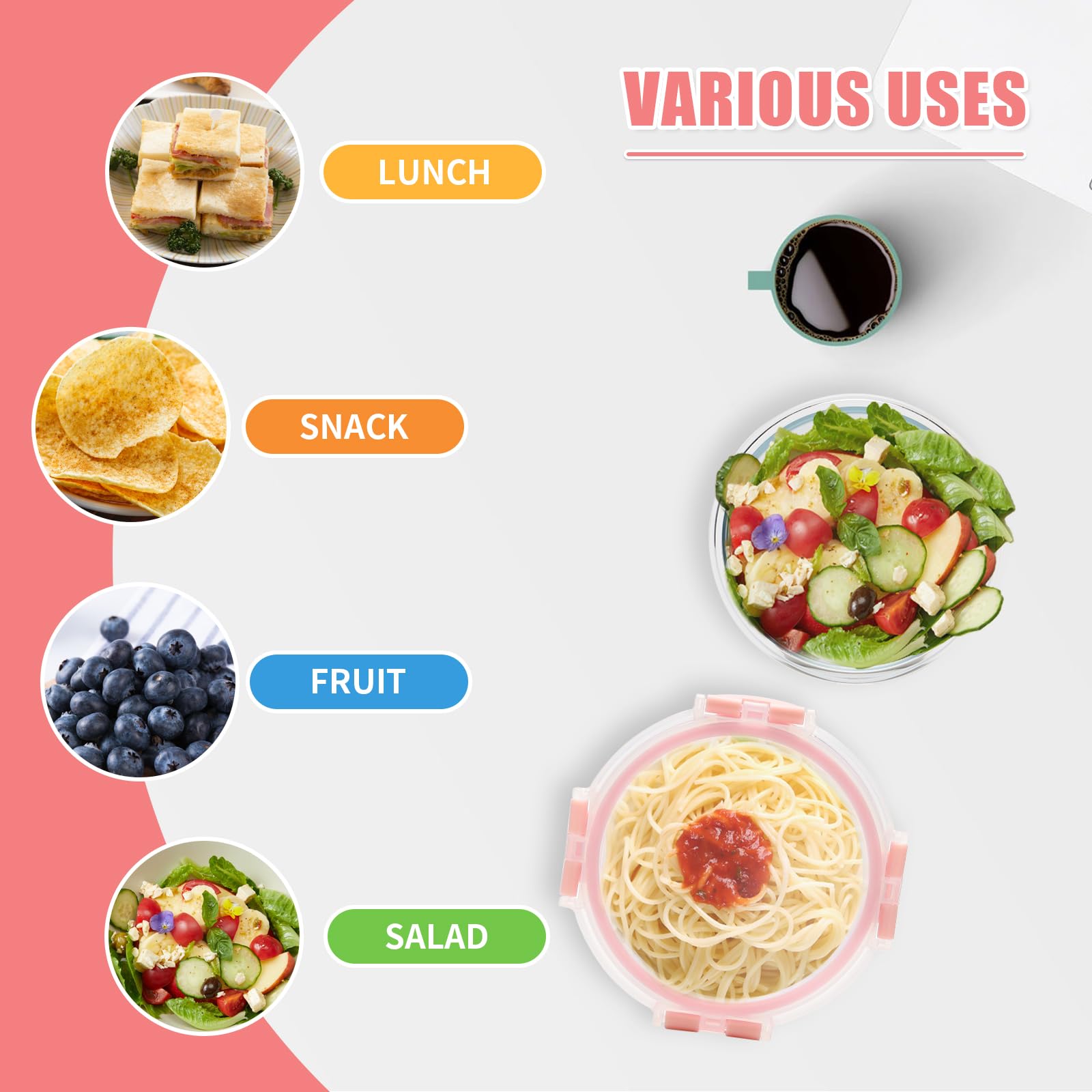 GULFLIN stackable design saves cabinet space and keeps lids organized.