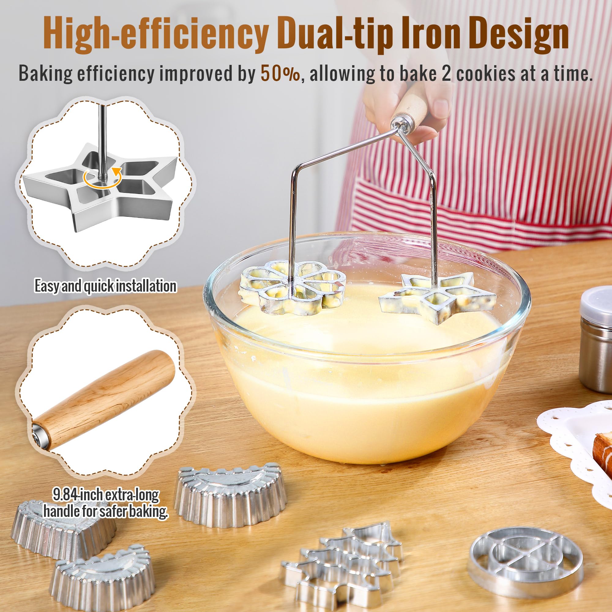 Gulfmew rosette molds collection for classic and festive treats