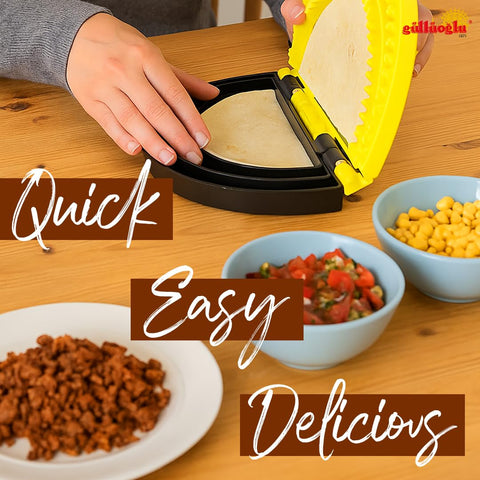 Compact storage keeps kitchen tidy.