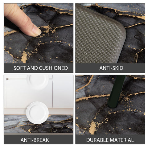 GulongYa memory foam kitchen mat provides foot comfort at the counter.