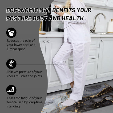 GulongYa textured backing prevents movement on most floor surfaces.