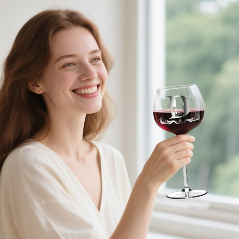 Gumry initial D wine glass embossing for a thoughtful gift idea