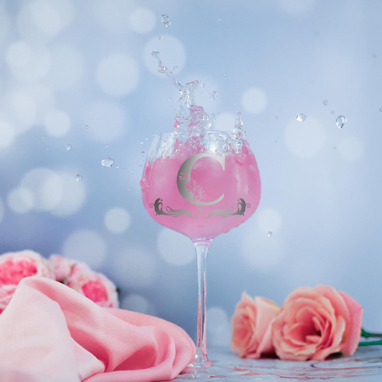 Gumry monogram glass designed for daily use with durable print.