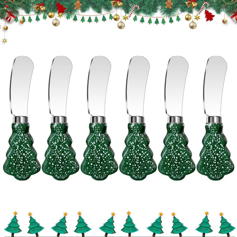 Guojanfon 6pc cheese butter knife set with wooden handles for versatile spreading