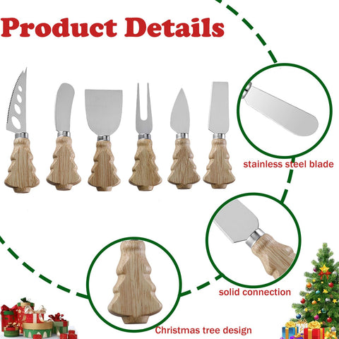 Guojanfon cheese knife with Christmas tree handle highlighting festive design