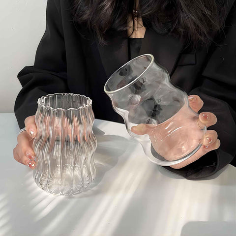 GUOJOZO wide-mouth glass, easy to clean and handle.