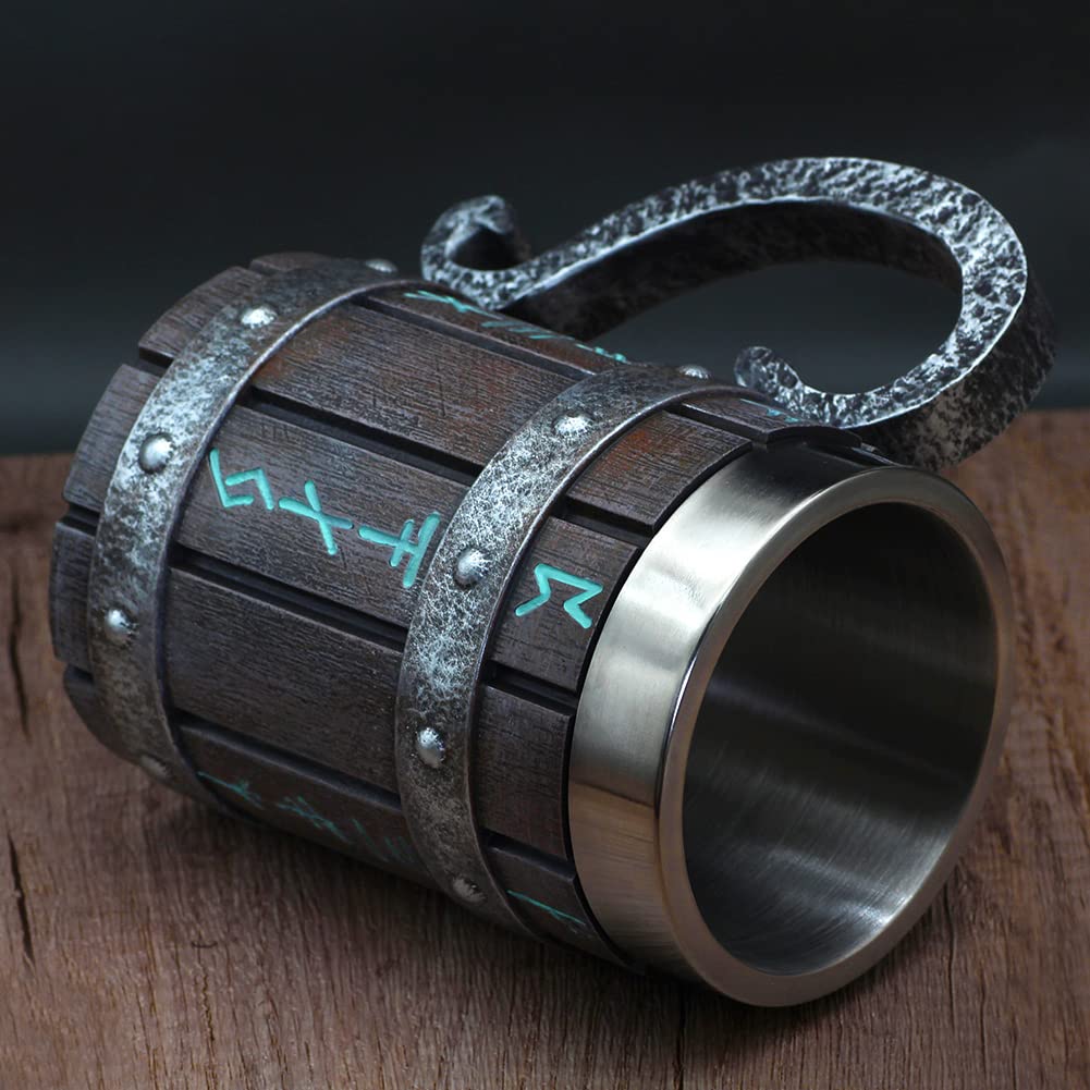 GuoShuang Norse mug measures about 13 oz, ideal for daily coffee.