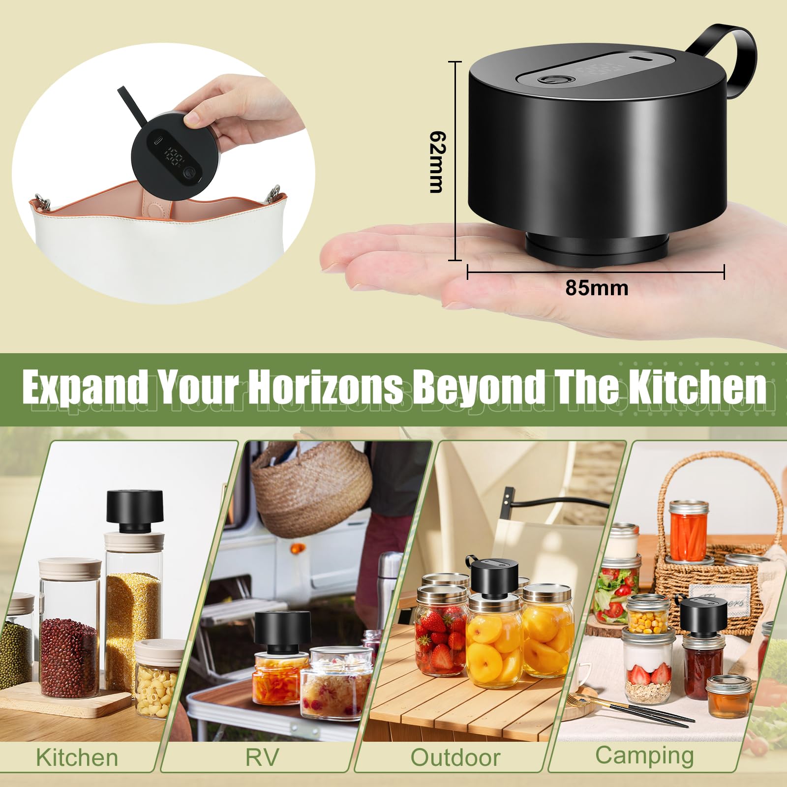 GURITHE lid opener and refill lids demonstrate easy stock up for continuous use.