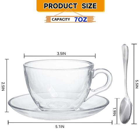 GURUDAR glass teacup and saucer set makes a thoughtful gift for any occasion