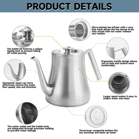 GURUDAR teapot supports loose leaf tea and tea bags equally well