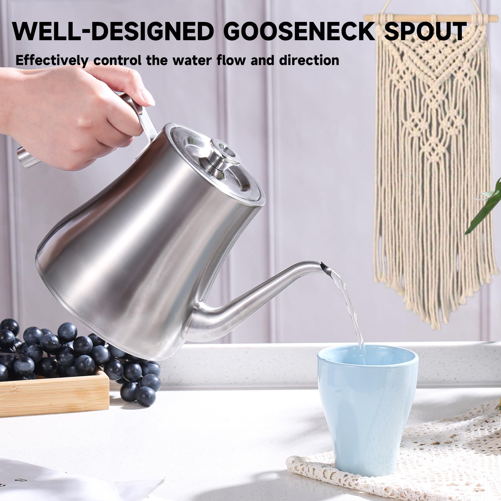 GURUDAR teapot removable infuser ensures full aroma through fine mesh