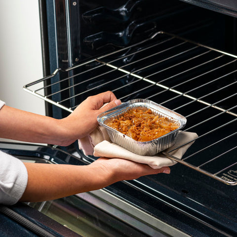 GUSTO durable aluminum pans designed for even heat distribution.