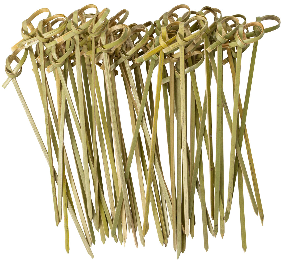Gusto Bamboo Knot Picks on a cheese platter for elegant appetizers.