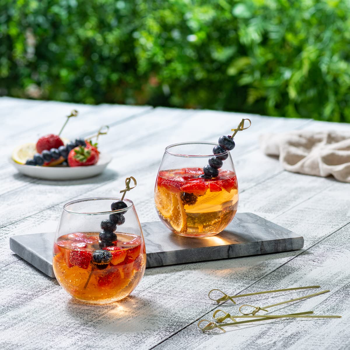 Gusto Bamboo Knot Picks secure sandwiches with a clean, splinter-free design.