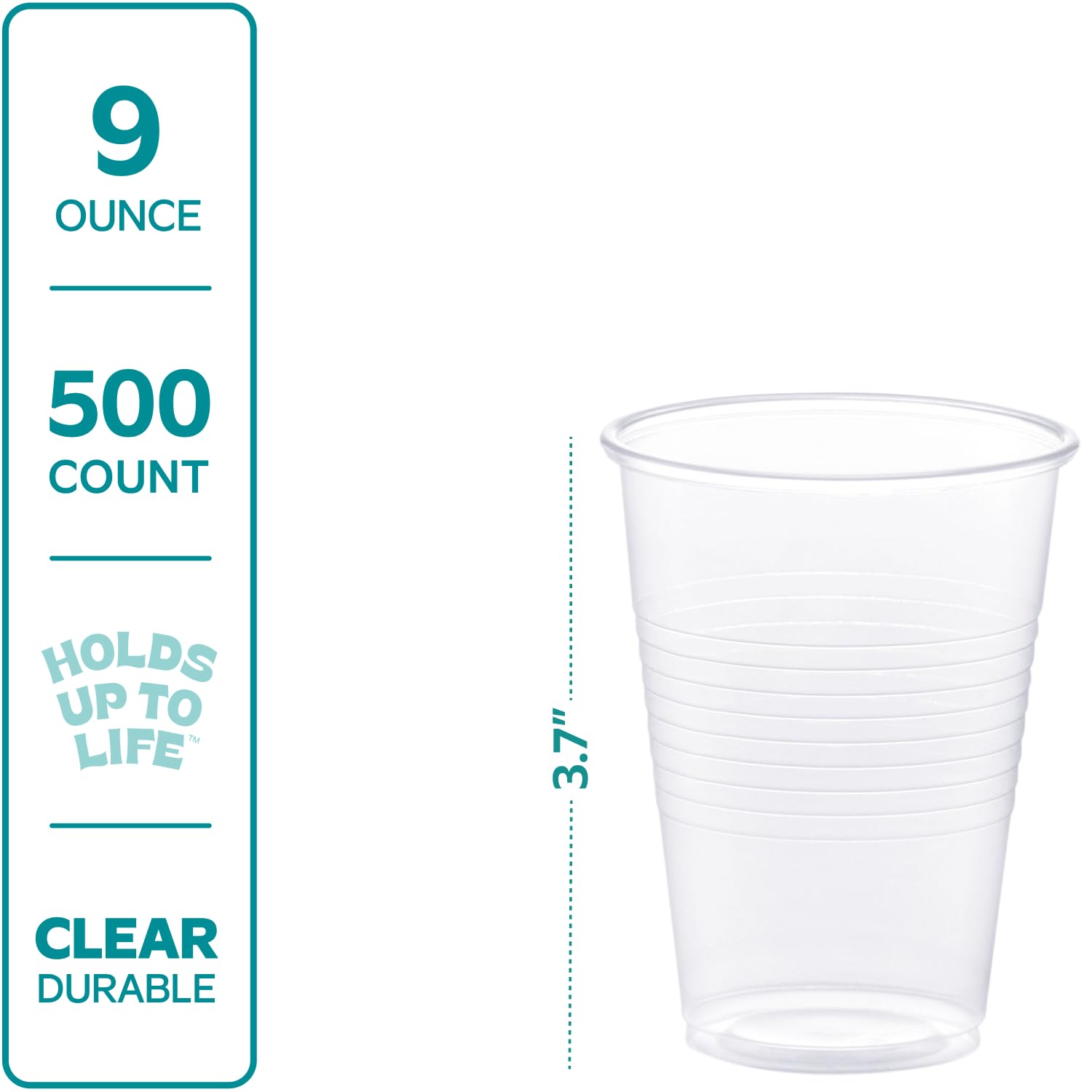 GUSTO crystal-clear durable polypropylene cups for reliable everyday use