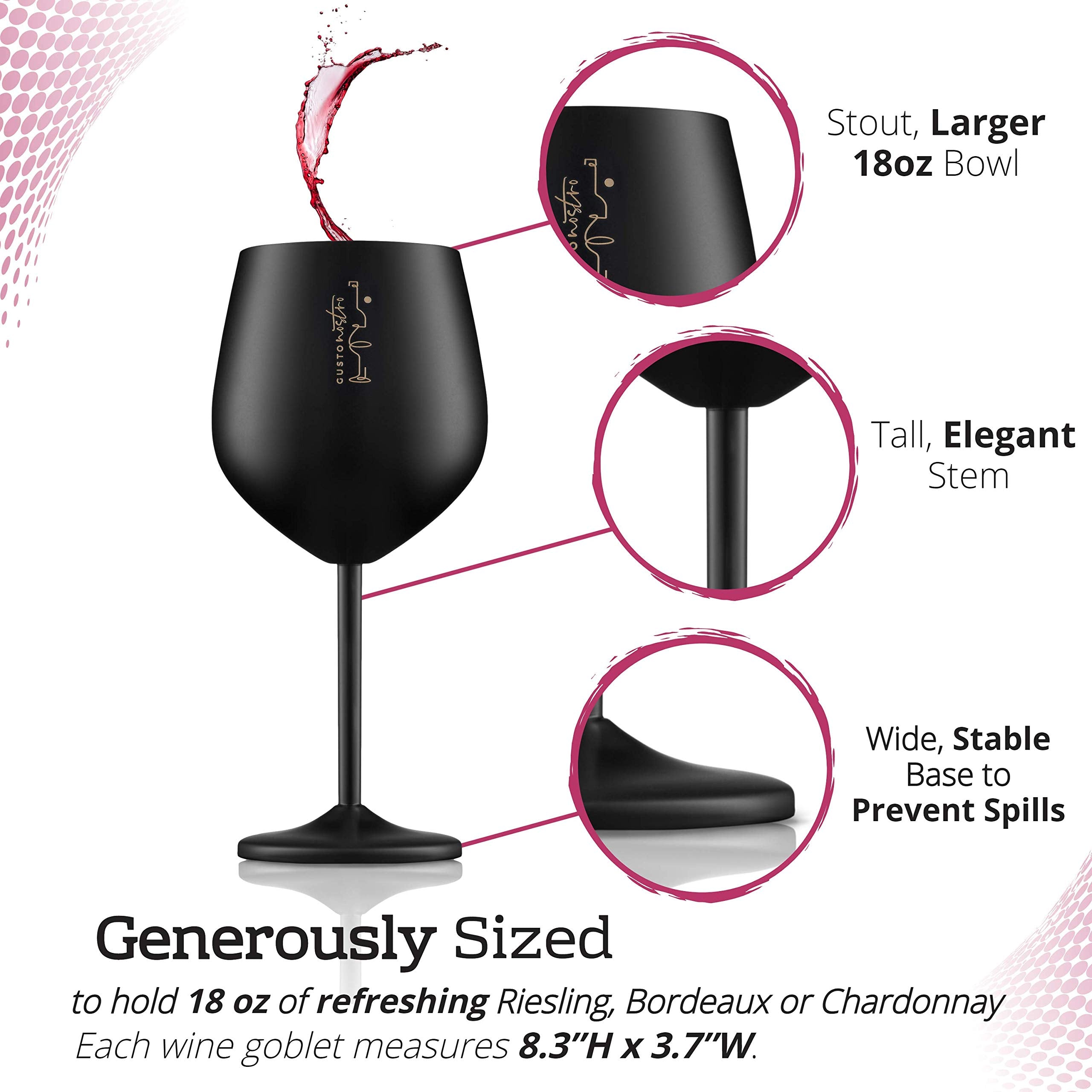 Gusto Nostro BPA-free shatterproof wine glass for worry-free outdoor use.