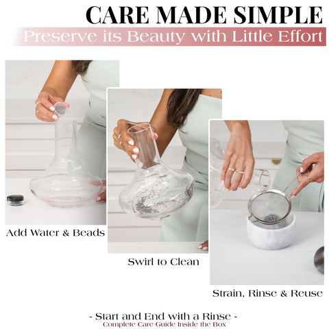 Gusto Nostro cleaning beads simplify rinsing and maintenance