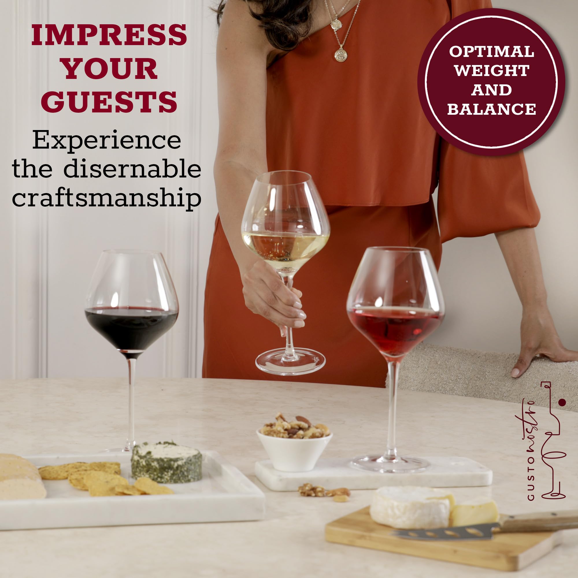 Gusto Nostro dishwasher safe glasses simplify cleanup after dinner parties