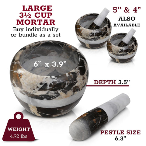 Gusto Nostro durable marble kitchen tool withstands daily grinding and use.