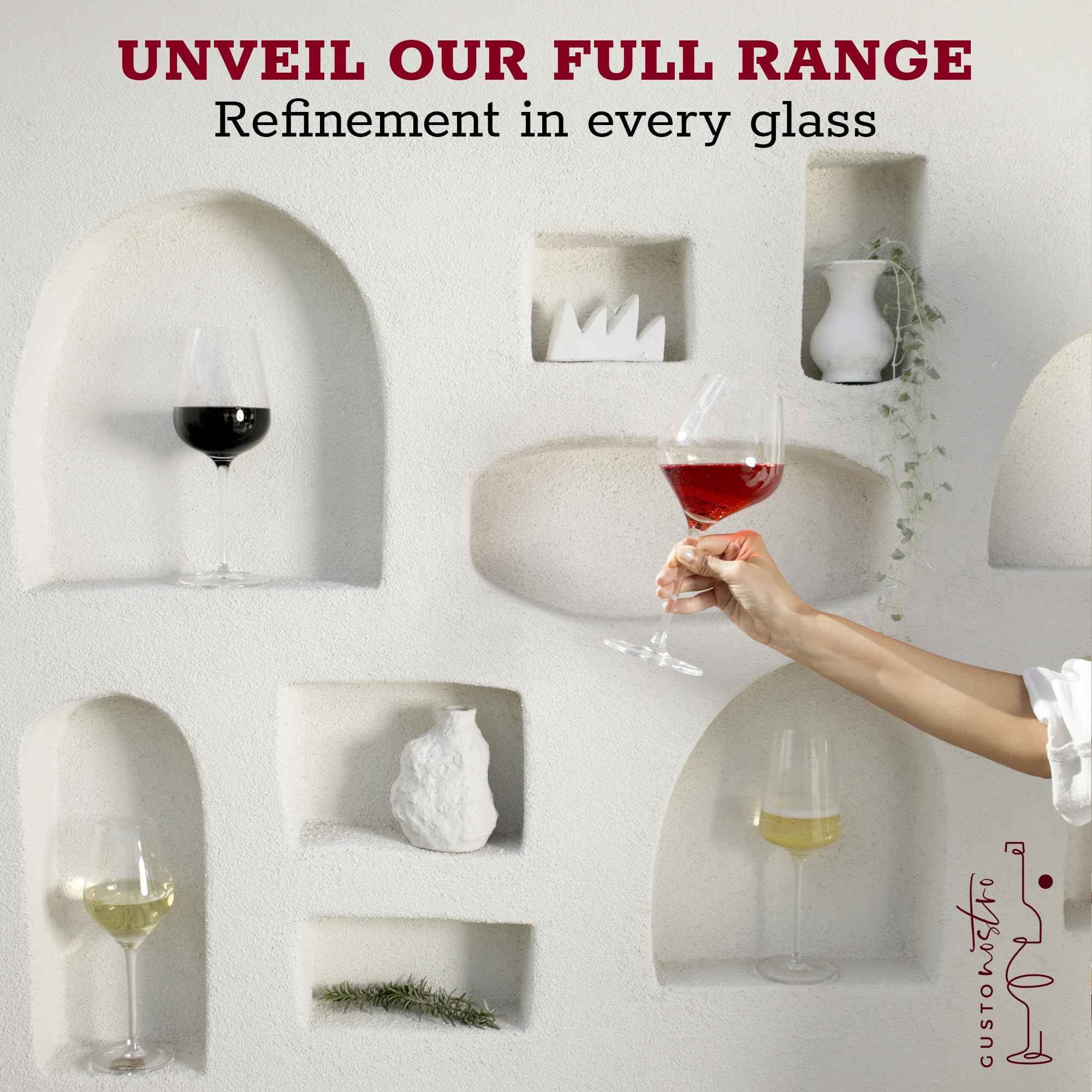 Gusto Nostro ergonomic grip supports secure handling during tasting