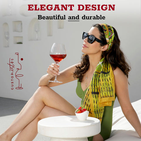 Gusto Nostro aeration enhancing glass helps aromas open with each swirl