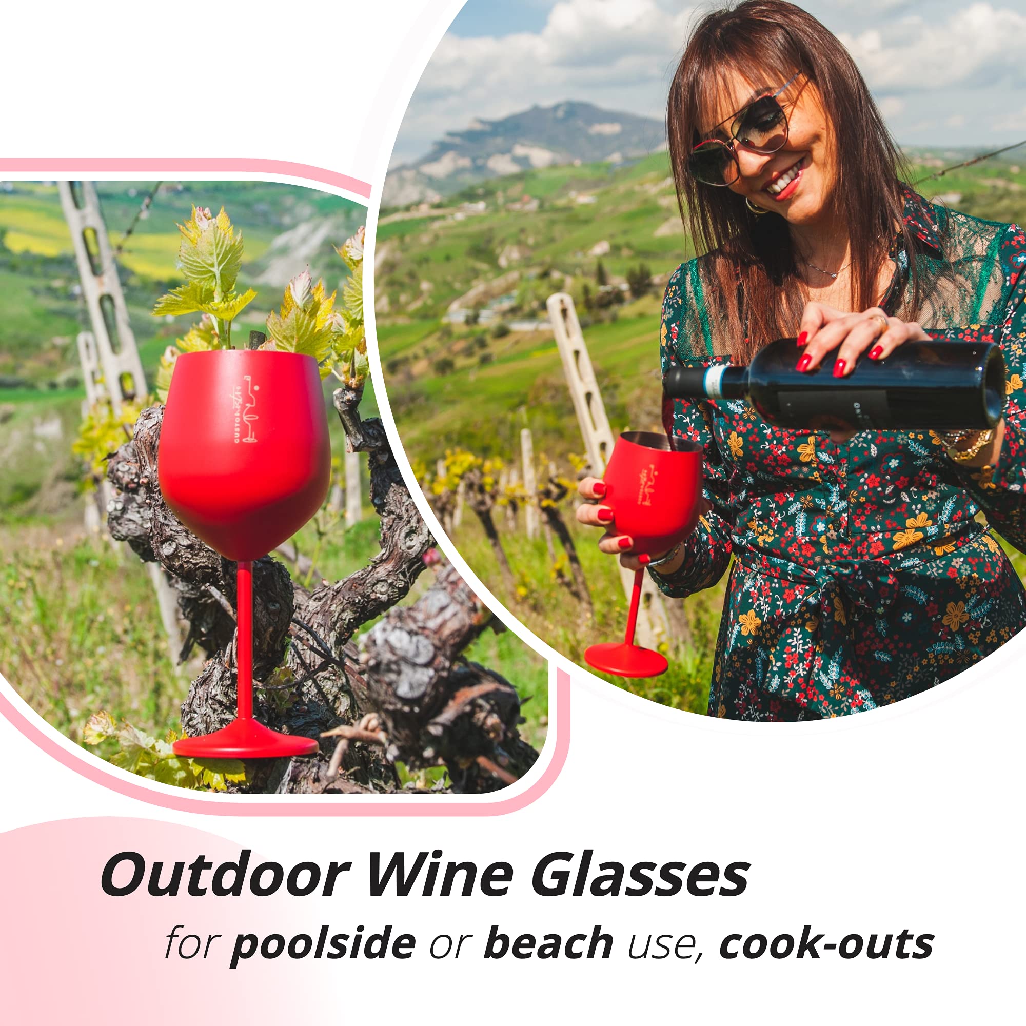 Gusto Nostro travel-ready wine glass goes backpack-friendly for picnics and camping
