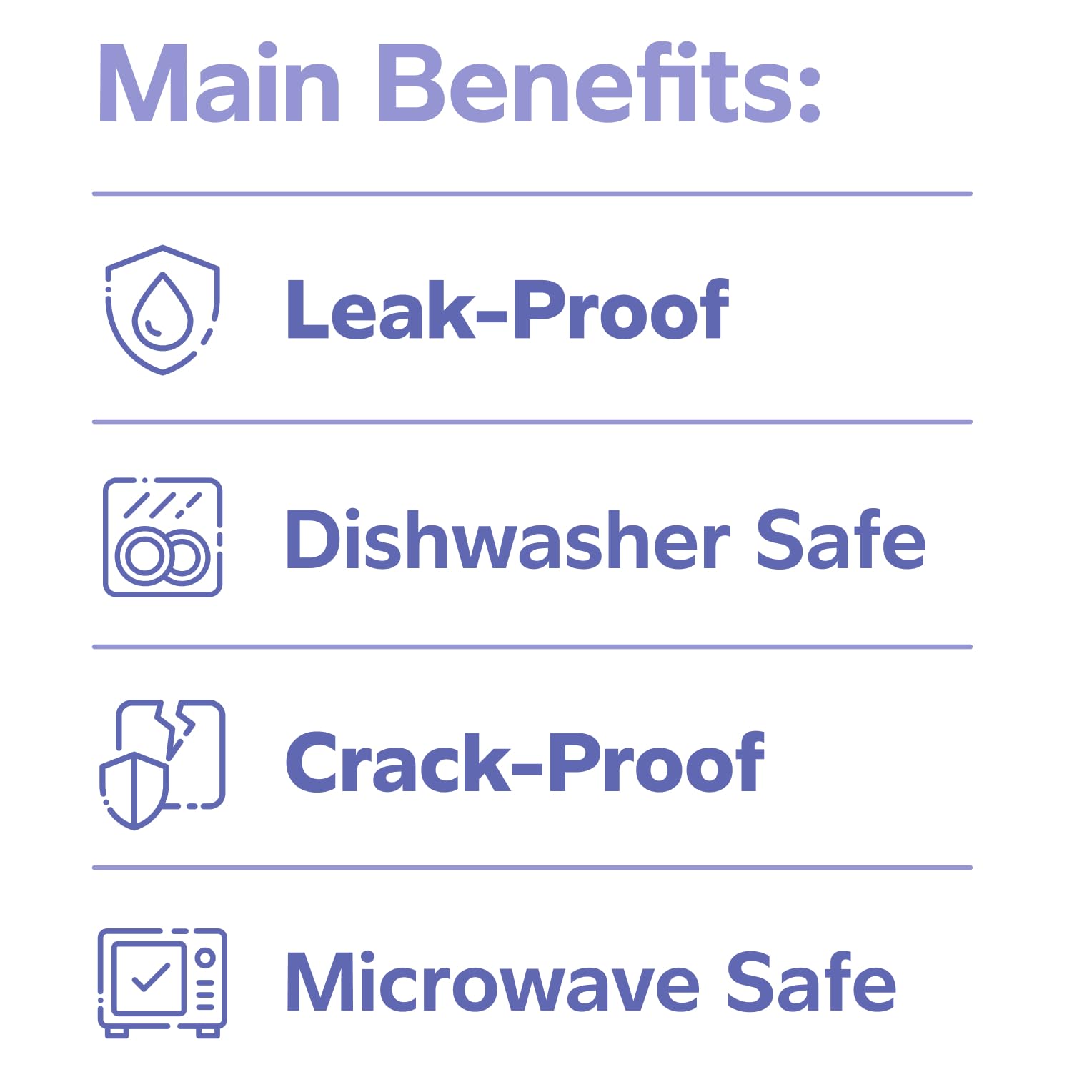 GUSTO To Go airtight lids provide secure seal to prevent leaks.
