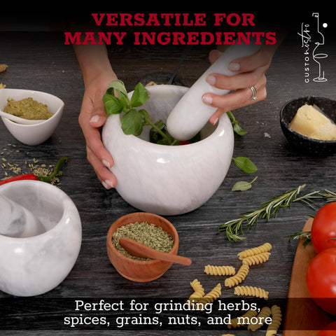 Gusto Nostro kitchen-ready mortar set enhances everyday cooking rituals.