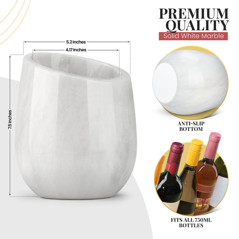Gusto Nostro marble wine chiller bucket gift packaging for wine lovers