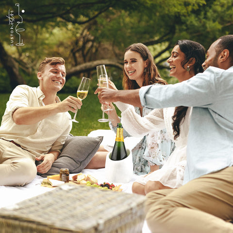 Gusto Nostro marble wine chiller bucket lifestyle at home entertaining