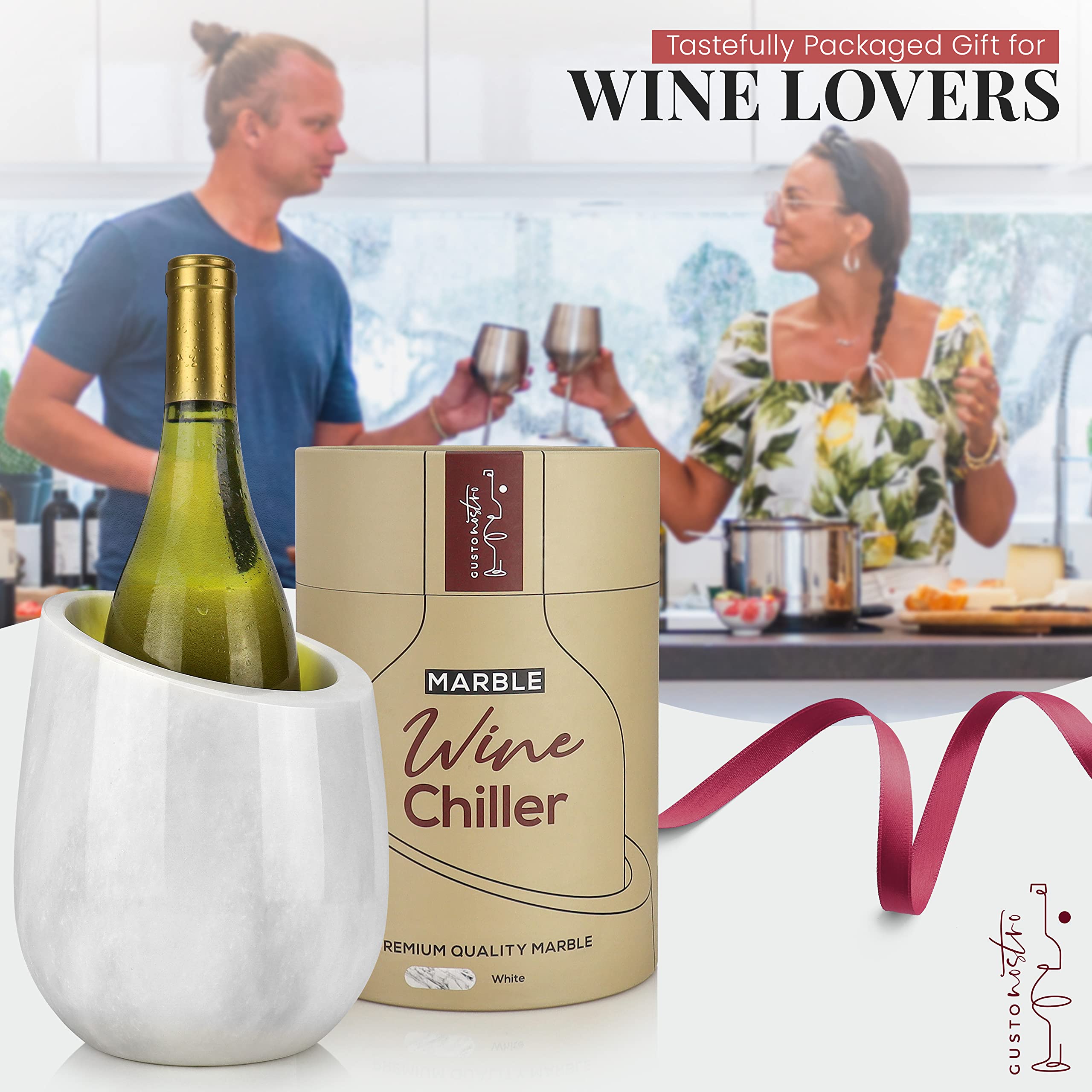 Gusto Nostro marble wine chiller bucket picnic setup portable and stylish