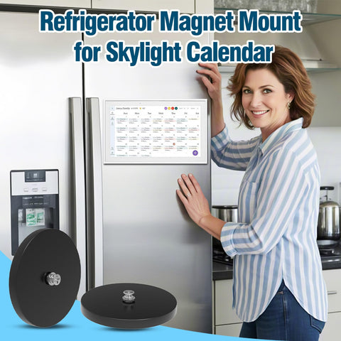 GUSUCIN fridge attachment magnet mount demonstrates simple, no-drill installation for Skylight Calendar.