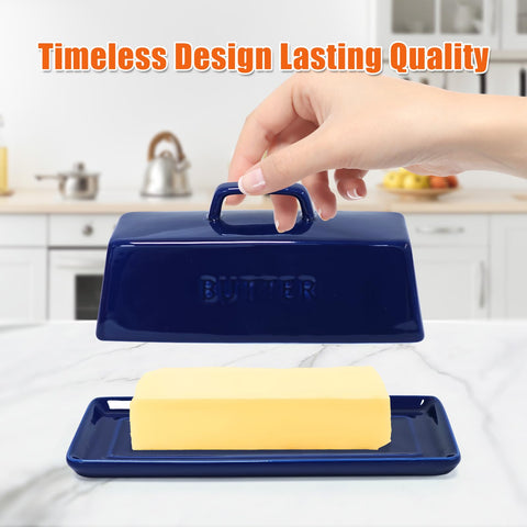 Gute butter dish dishwasher-safe for quick cleanup after meals.