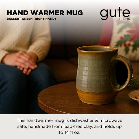 GUTE hand warmer mug hand-painted colored exterior adds unique style to drinks.