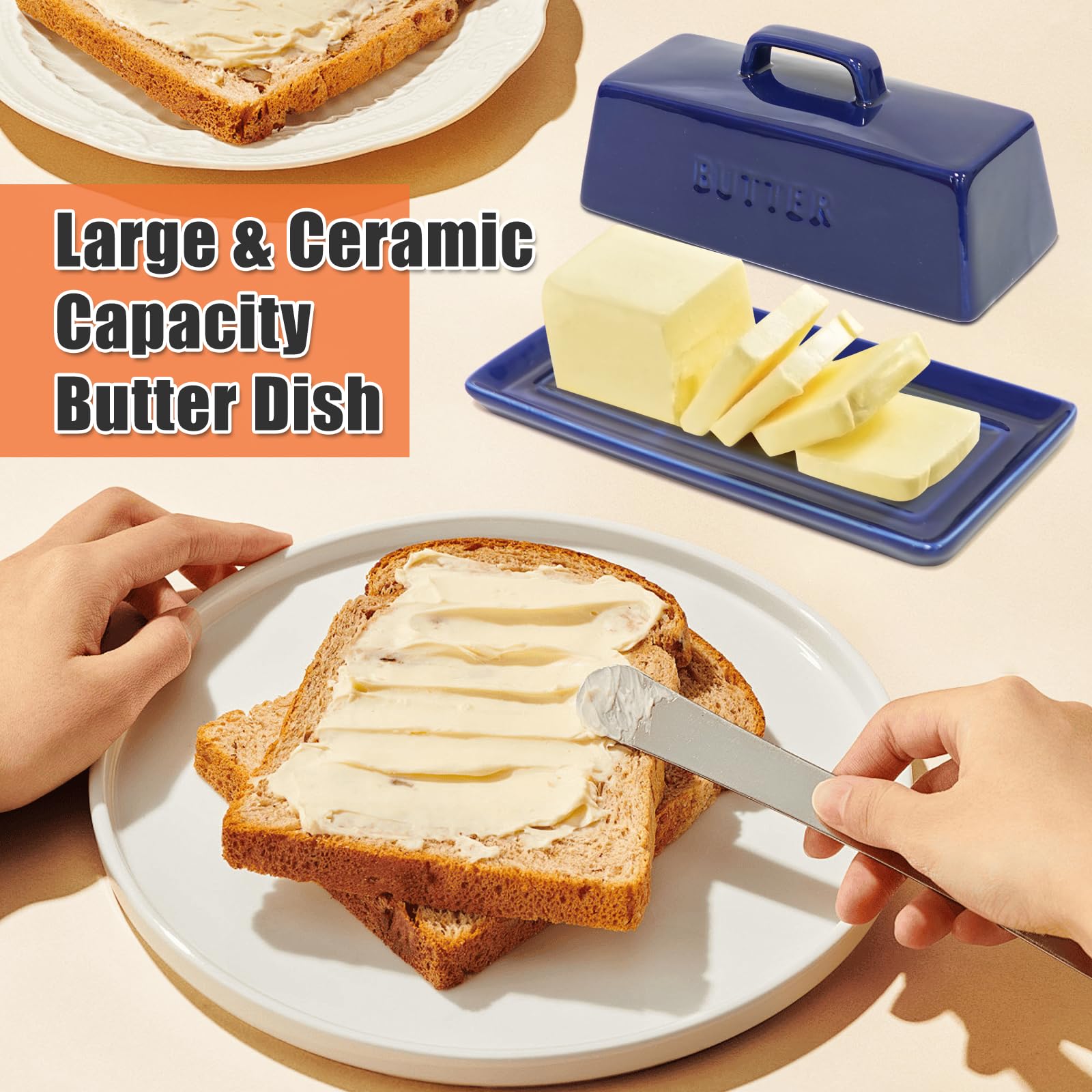 Gute multipurpose butter dish doubles as candy or biscuit keeper.