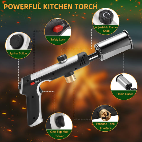 Gutenguy torch suitable for outdoor camping and lighting charcoal.