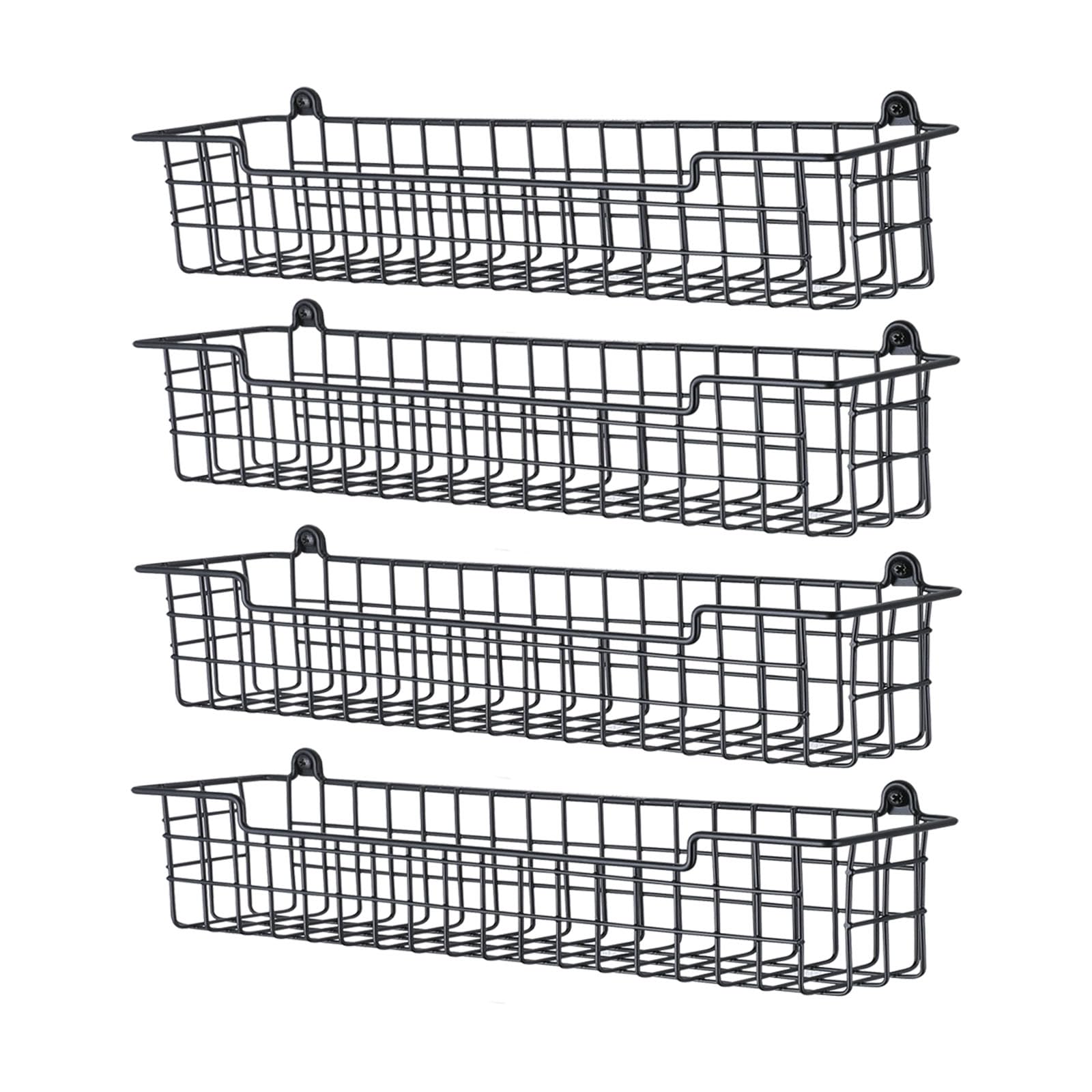 GUUKAR spice rack wall mount in matte black saves cabinet space.