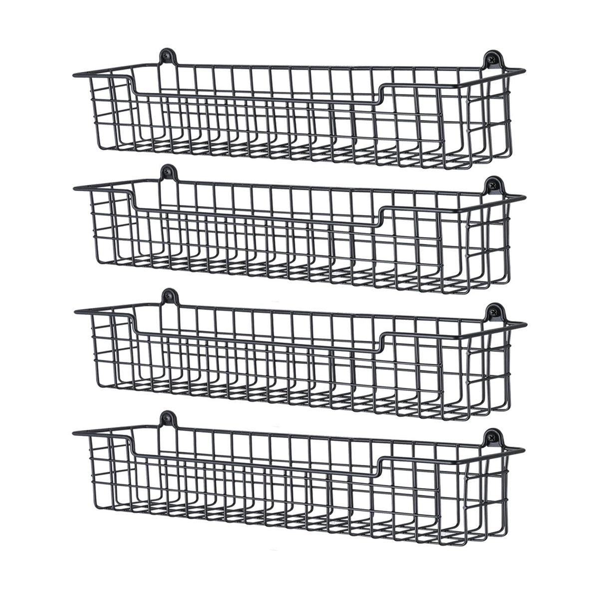 GUUKAR spice rack wall mount in matte black saves cabinet space.