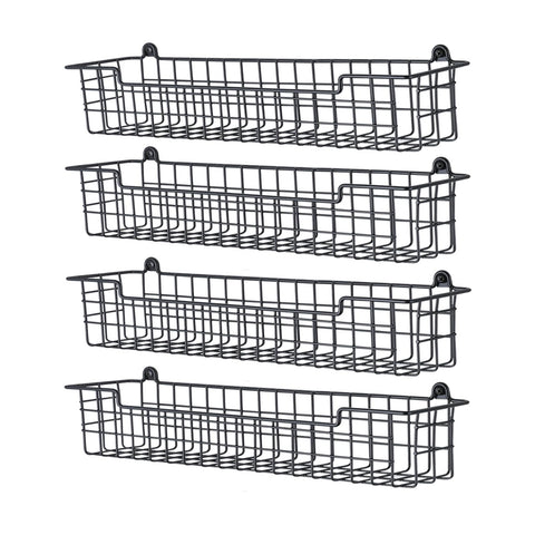 GUUKAR spice rack wall mount in matte black saves cabinet space.