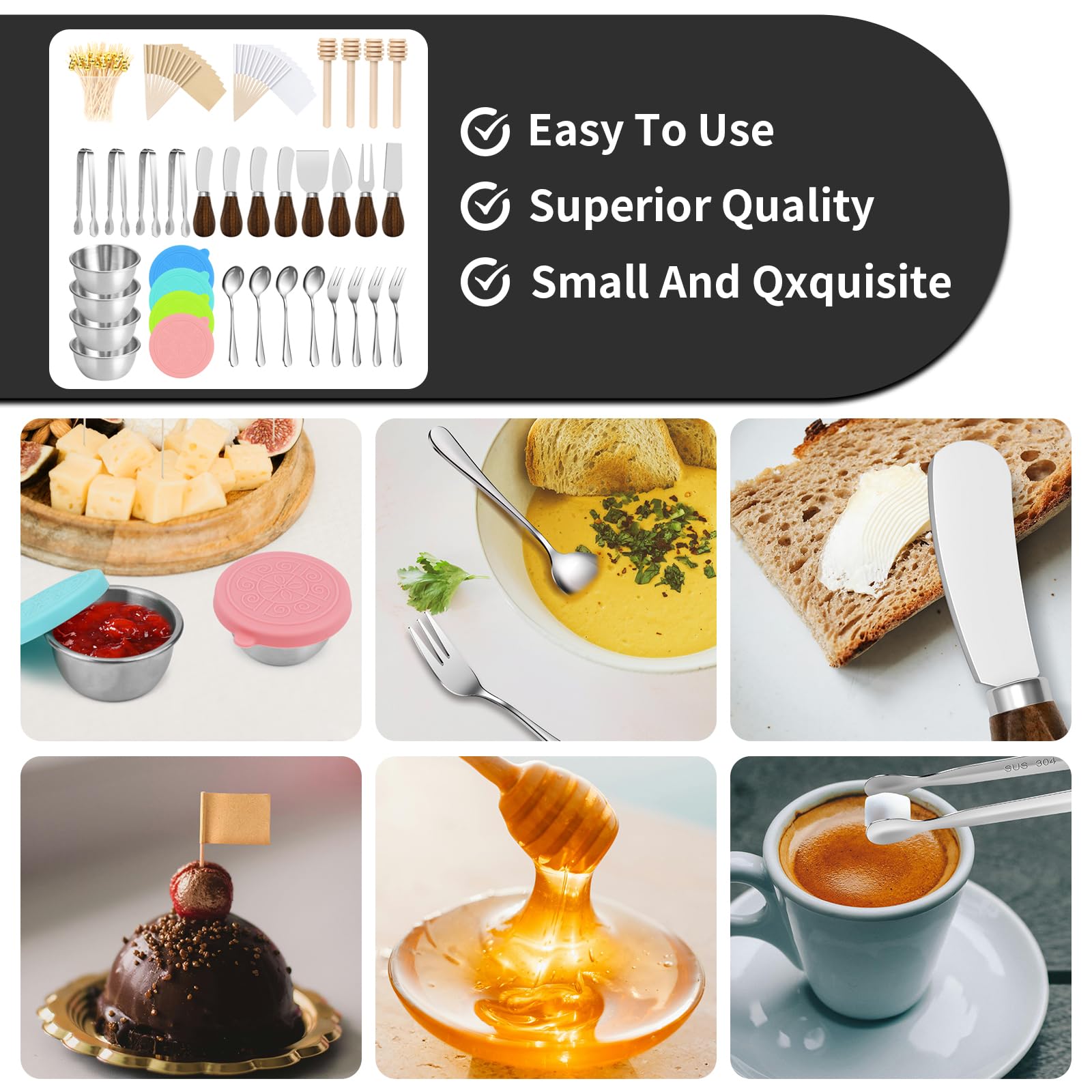 GUZE-US cocktail picks help label cheeses and add decorative flair