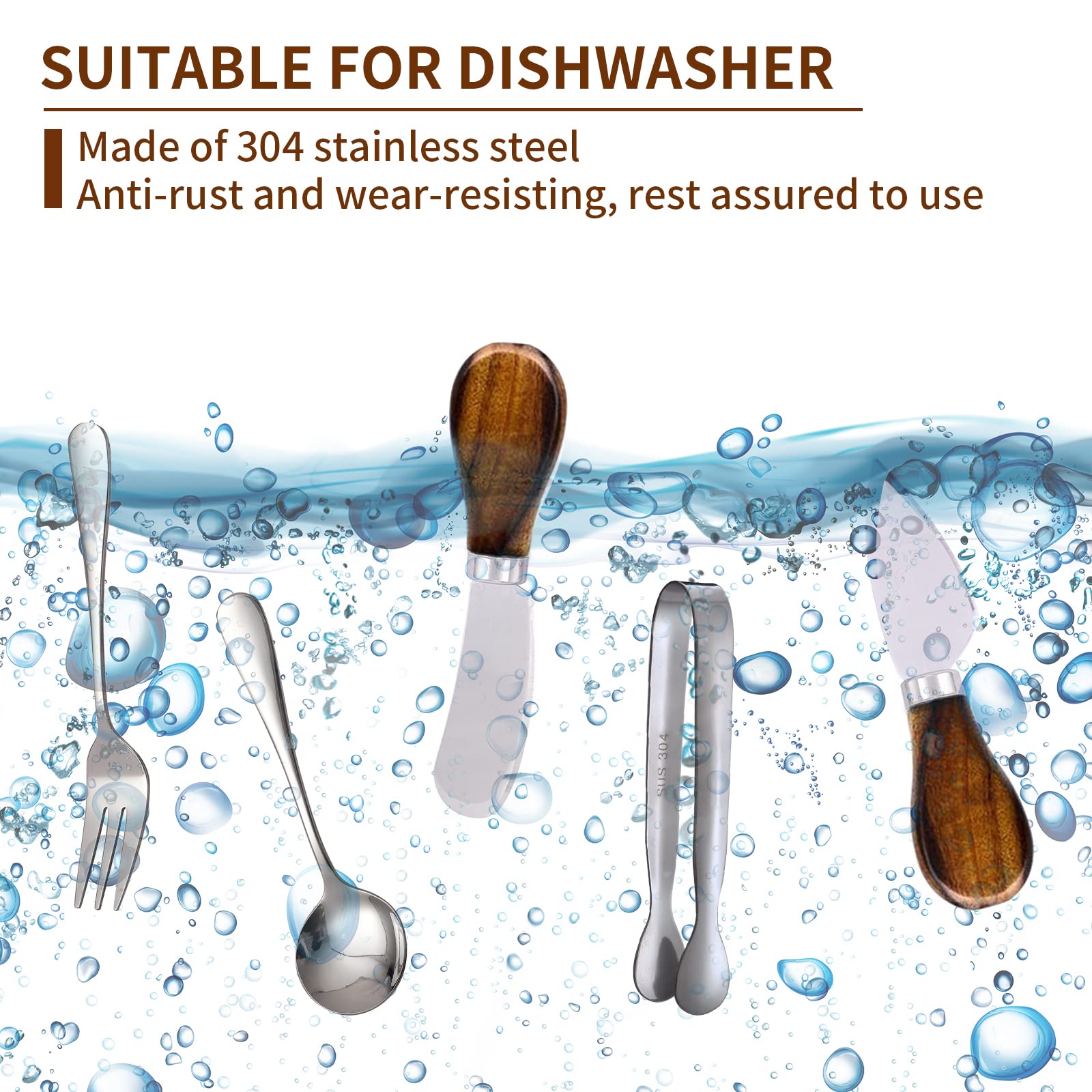 GUZE-US mini serving tongs ideal for dips and small bites.