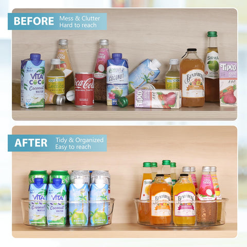 Guzon clear-view pantry organizer showing contents at a glance