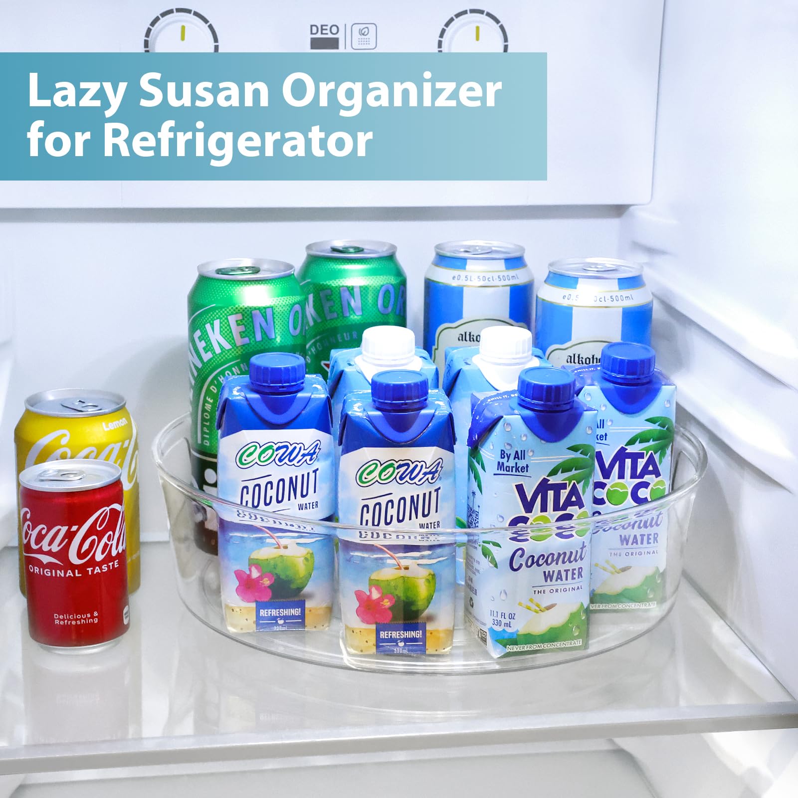 Guzon large-capacity 12-inch tray stores more jars and bottles