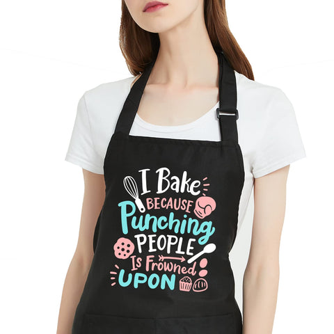 Gvlrbut funny women's apron with pockets for quick access while baking