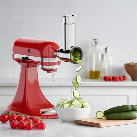 GVODE cheese grater attachment four blades for precise slicing and shredding.