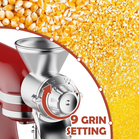 GVODE durable die-cast aluminum design ensures long-lasting grain milling performance.