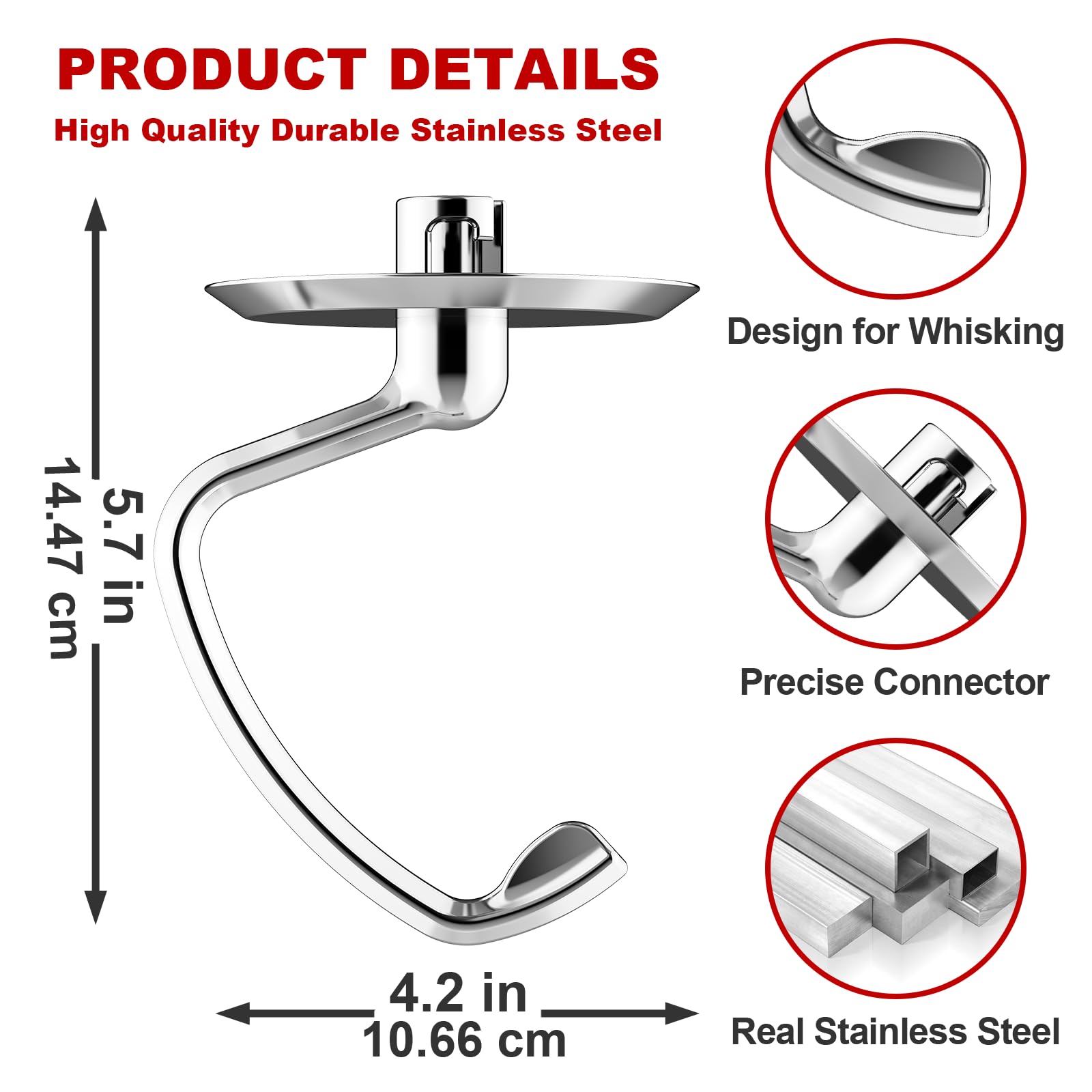 GVODE disc stopper dough hook preventing dough climbing during kneading
