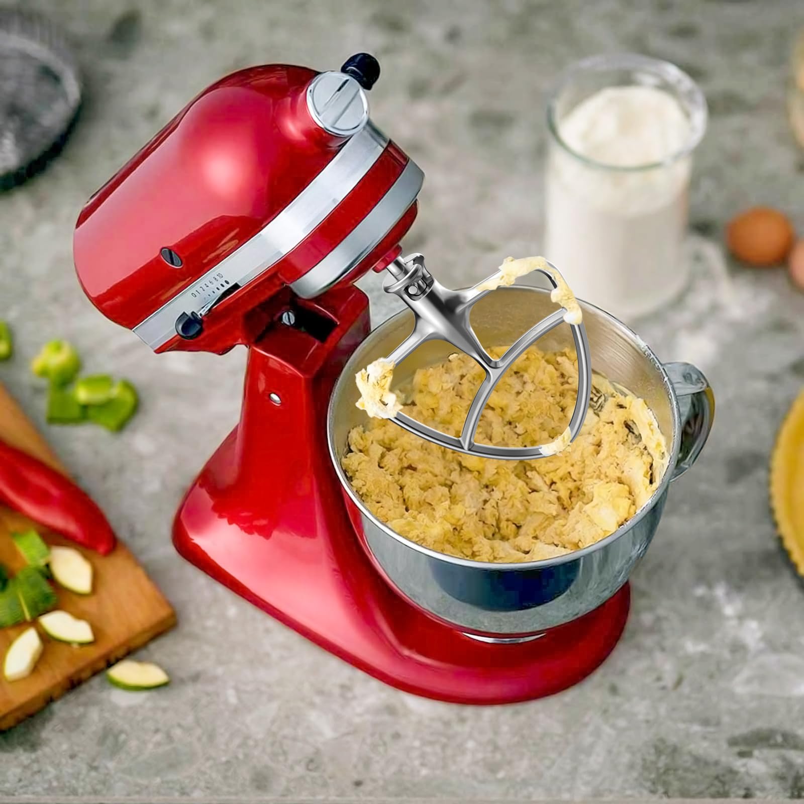 GVODE paddle attachment delivers fast, even results for cookies and frosting.