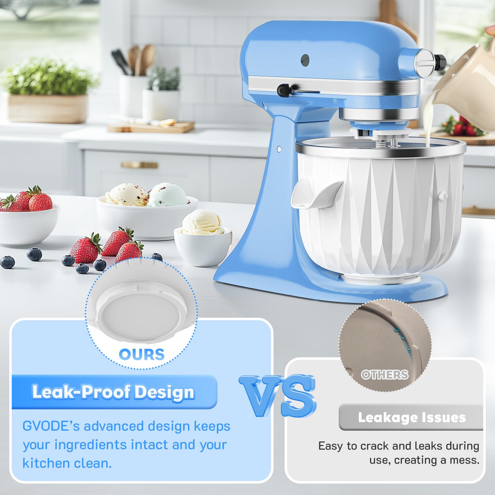 GVODE ice cream bowl must be hand-washed and thoroughly dried.