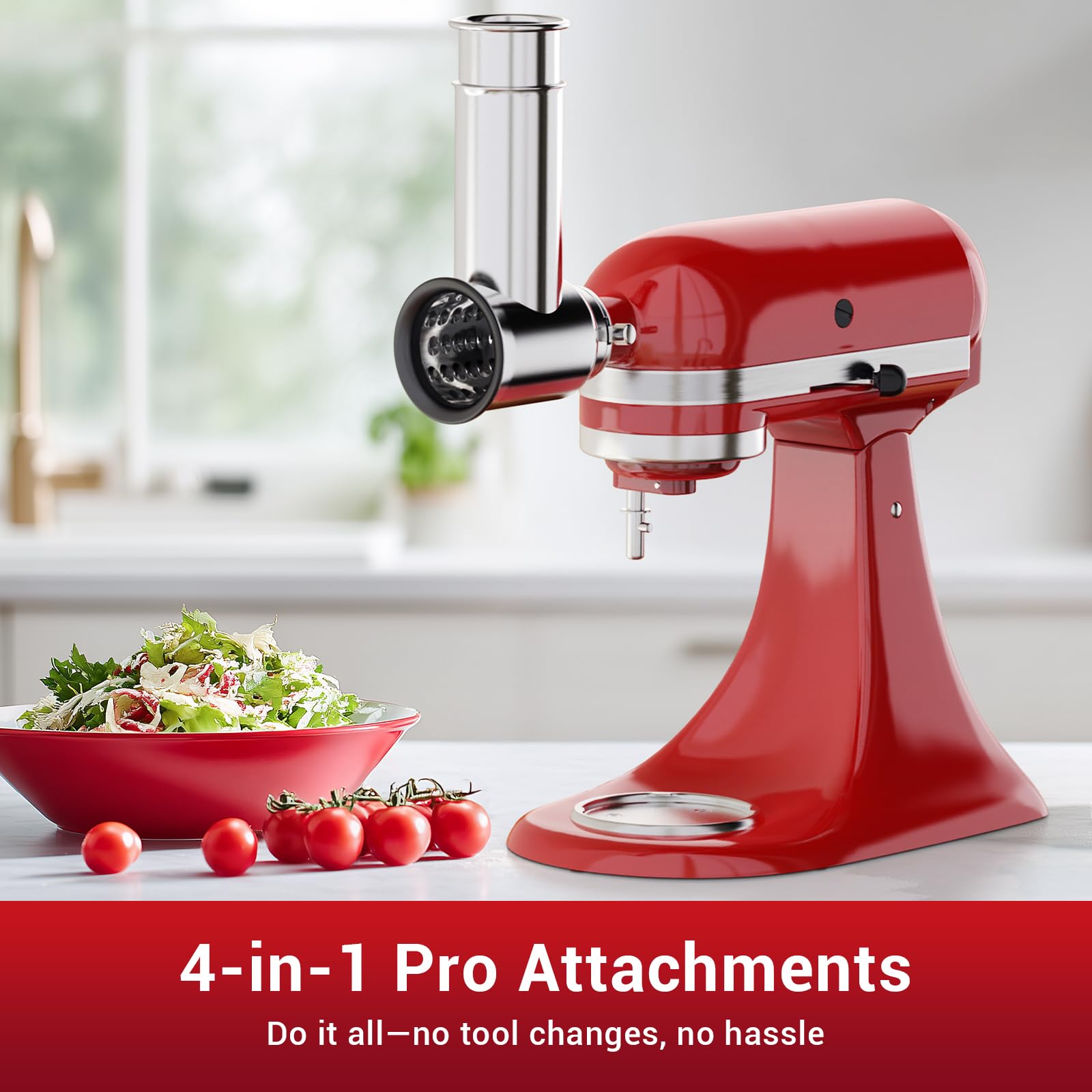 GVODE attachment fits KitchenAid and Cuisinart compatible models including SM-50.